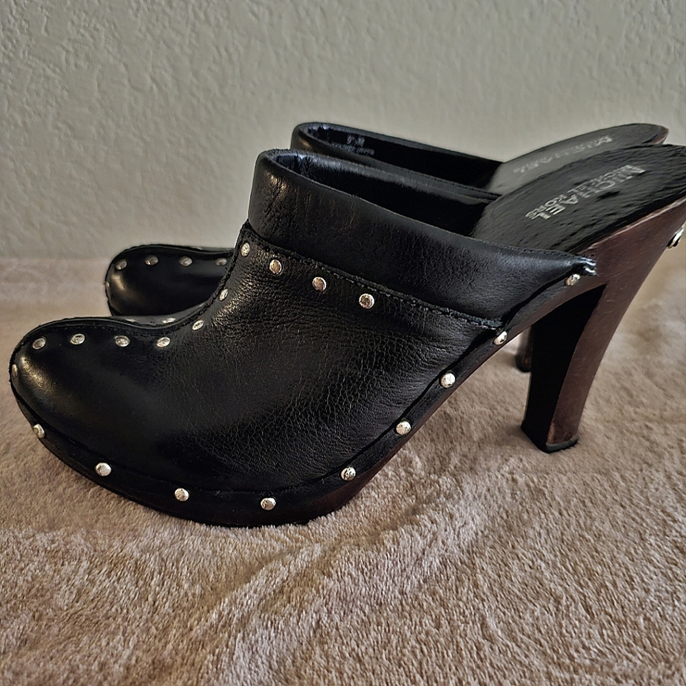 Michael Kors  leather Studded Mule.  9.5M